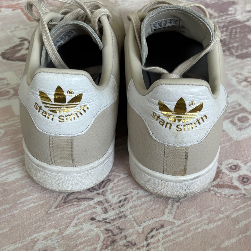 Adidas Men’s Stan Smith Cream Sneakers - Picture 3 of 5